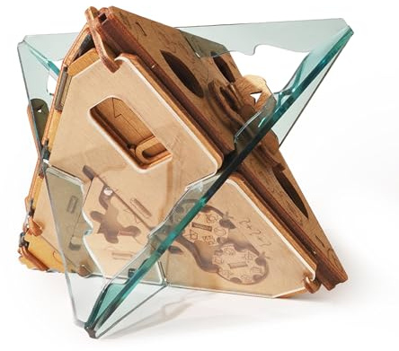 PUZZLE POTATO - Anti-Gravedad - Juego de Escape Room - Puzzle Box - Caja Puzzle de Madera - Rompecabezas 3D - Caja del Tesoro (Cristal Balu)