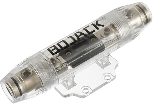 BOJACK ANL-Sicherungshalter, feste Inline-Installation für 0/2/4 AWG 0, 2, 4 Gauge Drahtsicherungshalter 100A mit 100 Ampere-Sicherung