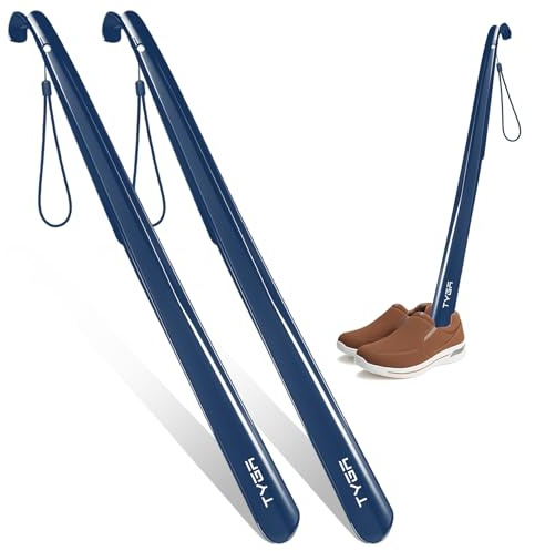 TYGA Shoe Horn Extra Long Handled 23 inches, 58cm, Comfortable, Elongated Footwear Fitter (For Men & Women)