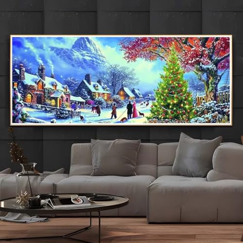 Diamond Painting Weihnachten Dorf, Diamond Painting Groß xxl 120 X 60cm, DIY Diamant Painting Bilder, 5D Diamond Painting Erwachsene, Daiments Painting Diamond Art Crafts, Haus Wand Dekoration -316FC