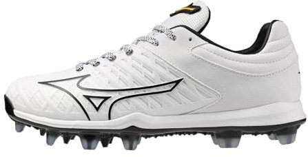 Mizuno Damen Pro Fp Low TPU Fastpitch Cleat, Weiß/Schwarz, 44 EU