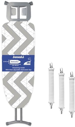 JonesLi Ironing Board Covers,Super Soft Thick Iron Board Covers With 100% Cotton TOP-Scorch And Stain Resistant, Fits Large Ironing Boards Up To 140 x 38 cm (B Color)