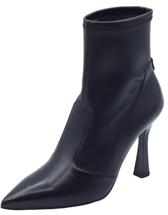 NeroGiardini I410842D Nappa Pand. Nero Tronchetti Eleganti per Donna in Pelle con Tacco a Spillo (Taglia 35)