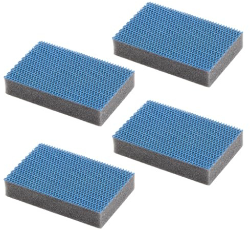 Maya - Pack de 4 Estropajos para Limpieza de Cocinas, Baños y Vajillas sin Dejar Rayas | 9x13,5x2,6 cm | Esponjas Lavables en Lavavajillas y Lavadora (EVO XL, Azul)