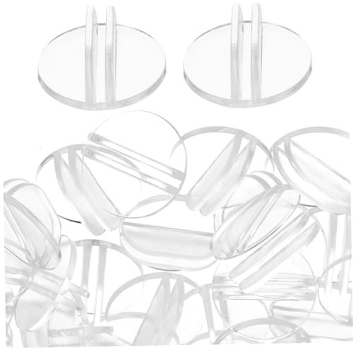 Gogogmee Visitenkartenhalter Rund Transparent Kunststoff 24x10mm Stabiler Kartenständer 50 Stück Tischkartenhalter Büro Zuhause