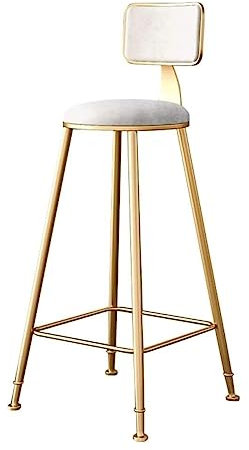 GTOULHH Bar Stühle Bar Stools Moderner Barhocker Aus Samt, Hoher Hocker Mit Rückenlehne Für Barstühle In Küchenthekenhöhe, Frühstücksfußstütze Barhocker Outdoor(Sitting Height 65cm)