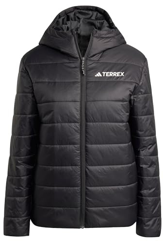 adidas Women's Terrex Multi Essentials CLIMAWARM Insulated Hooded Jacket, Black, M