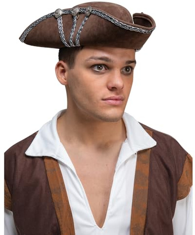 Wicked Costumes Deluxe Brown Pirate Hat Fancy Dress Accessory