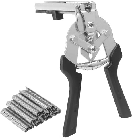 ZMDMAH - Pinza para salchichas con 600 clips de fijación para alambre de valla, para jaulas para perros, pájaros, conejos, otros animales