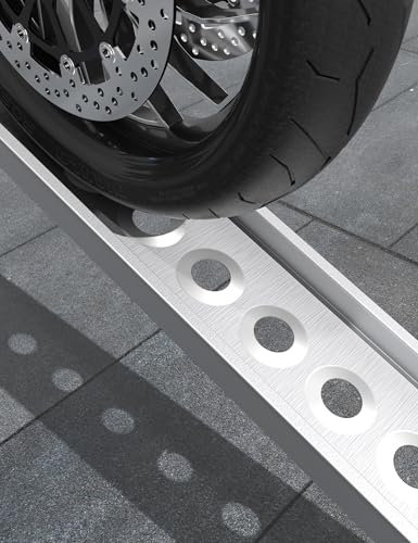 JDJXYNSRT Bike Ramp 1PC Truck Ramp 440LBS 77.2 * 7 Motorcycle for Pickup Trucks Lawn Mower Shed Trailer for Tailgat Carts Quad Motorcycle Accessories Alumnium Dirt Bike ATV UTV Metal Car Loading