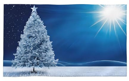 JAYWIS Waschlappen-Set mit Weihnachts-Schneeflocken-Motiv, weiche Mikrofaser, schnelltrocknend, wiederverwendbar, zum Baden, Schwimmen, Reisen