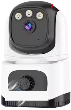 VEKELETE Cámara WiFi 2K de 3 MP, Detector de Gas, Sensor de Humo, Monitor CCTV, Seguimiento IA, P2P, Seguridad Interior, protección, videovigilancia IP(U/K,WiFi CAM 64G Card)