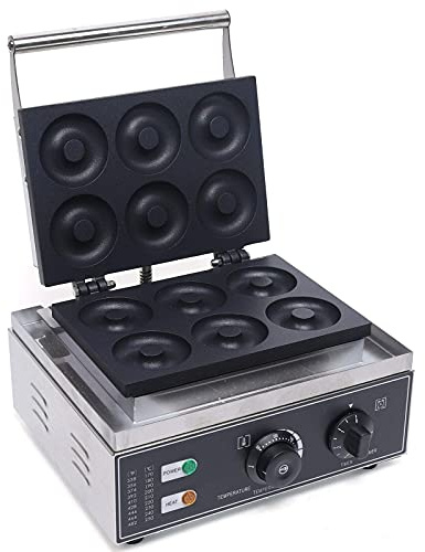 Non-Stick Donut Maker with Stainless Steel Handle, 1550W, Adjustable Temperature for Professional Kitchens