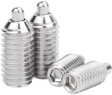 2 stücke Federstößel M3 M4 M5 M6 304 Edelstahl Innensechskantstift Gewindestift Grub Point Stellschraube Bolzen(M4x8-2mm-2pcs)