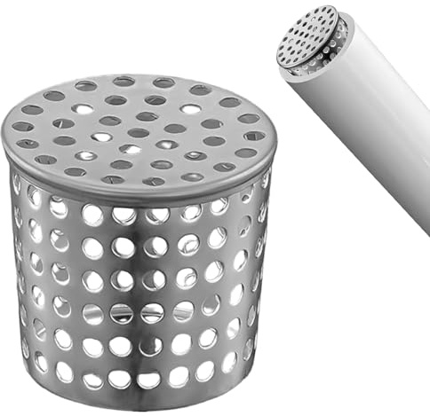 HECHKJ Protezione per Grondaie in Acciaio Inox 304, Filtro pluviale da 5 mm, Rete Antifoglie per Grondaia, 50-63 mm Adatto per Tubi di Scarico, Pluviali, Tubi del Tetto