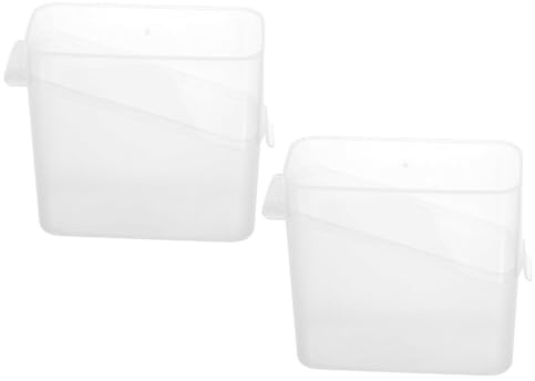 VALICLUD 2 piezas Recipientes Herméticos para Guardar Queso Lonchas con Tapa Abatible Transparente Cajas de Almacenamiento para Nevera Diseño Seguro y Práctico