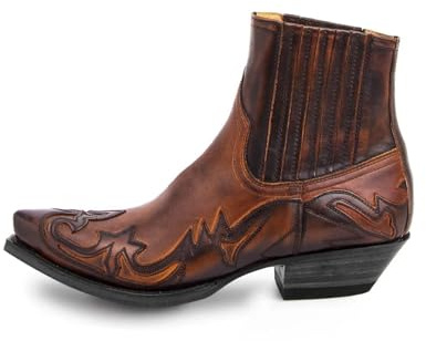 YXADGML Stivali Uomo Cowboy Stivali da cowboy western for uomo e donna, taglia 35-48, con ricamo, a punta, stivaletti da uomo