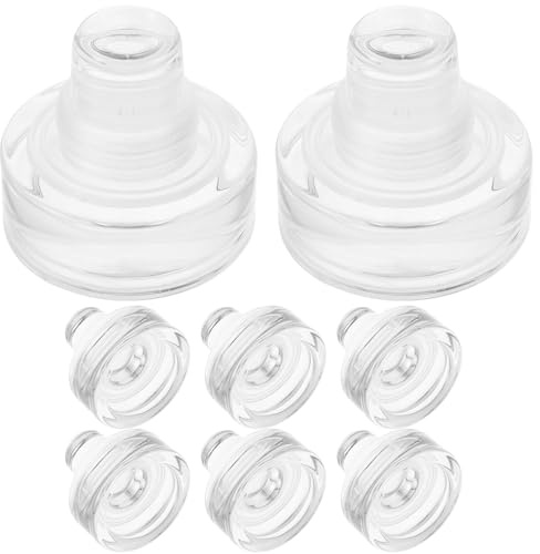 Homoyoyo 8 Mini Tapones Para Vino Y Cerveza Tapones De Vidrio En Forma De T Para Botellas De Vino Tinto Transparentes