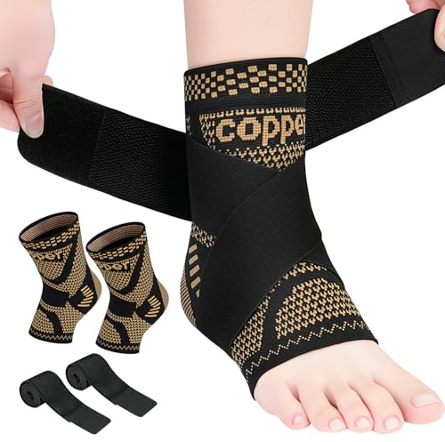 Beugo Ankelskena, unisex sportfotled, bandtyp fotskydd, lämplig för löpning, bollsport, fitness, klättring och vandring (L)