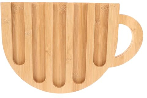 ULDIGI Porta Capsule e Salvaspazio Beige Caffè in Legno a Forma di Tazza Resistente Organizer Creativo per Casa e Negozio