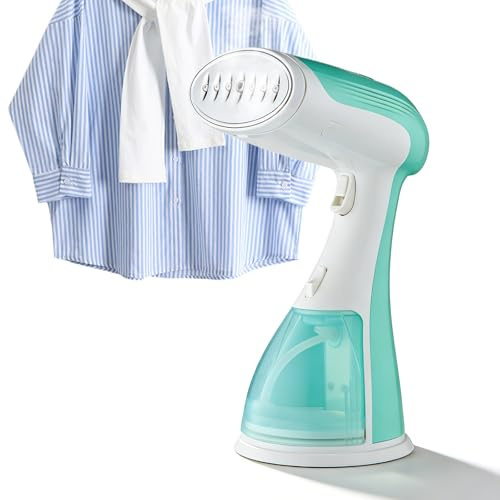 Steamer da stiro, 1500W, ferro da stiro portatile con serbatoio dell'acqua da 300ml, riscaldamento rapido, vaporizzatore manuale, spazzola a vapore per abbigliamento, camicie, tende, per viaggi e casa
