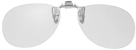 QUARKZMAN 1 Pcs Gafas 3D Clip-On Polarizadas Gafas 3D Pasivas Circulares para Cine RealD Juegos TV Proyector De Fotos (Clip Metálico)