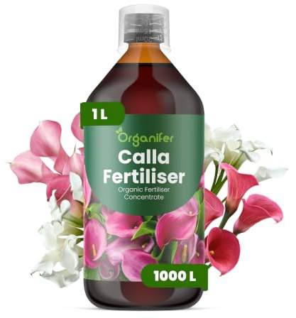 Fertilizante líquido para cala 1L – Fertilizante orgánico para flores abundantes y rizomas fuertes – Favorece raíces y vitalidad – Organifer