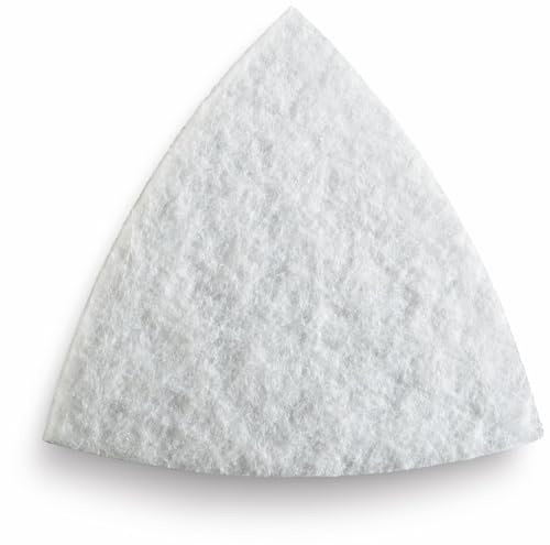 Fein Filzpolierpad, 5 Stück (Kantenlänge 80 mm, zur Politur von Chrom, Edelstahl, Alu, Buntmetall, Klettschnellbefestigung) 63723032010