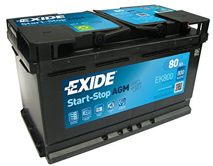 Exide EK800 AGM Car Battery Type 110/115 (3 Year), Large