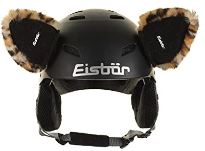 Eisbär Helmohren Animal Print Damen/Herren/Kinder - Made in Austria Skihelm Skiurlaub Motorradhelm mit Futter Herbst-Winter Winter