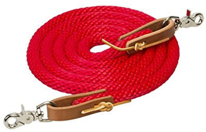Weaver Leather Poly Roper Rein Red, 5/8 x 8'