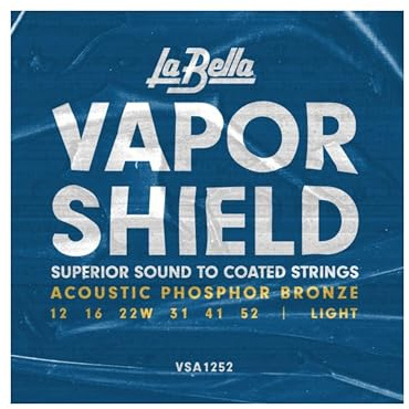 La Bella vsa1252 Vapor Shield Akustik Gitarre Saiten, Light 12–52