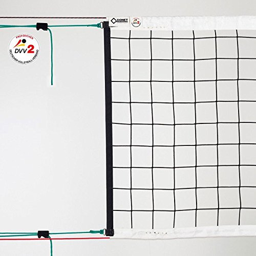 Volleyball Turniernetz DVV 2, ca. 3 mm ø, schwarz, mit Kevlarseil