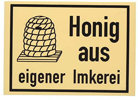 Werbeschild Honig aus eigener Imkerei Größe 70 x 50 cm