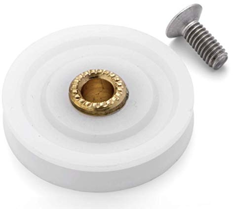 ShowerPart V-Grooved Shower Door Rollers/Wheels/Runners L087, Diameter 30mm, Wheel Thickness 6mm, Nylon Outer Wheel, Shower Door Replacement Parts, 4X