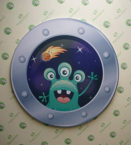 PrintGreen! Bilderrahmen Frameless - 100cm Rund - mit Stoffdruck, austauschbar, Alurahmen