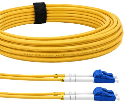 Elfcam® - Cable de fibra óptica LC/UPC a LC/UPC, OS2 Monomodo Duplex 9/125um (2M)