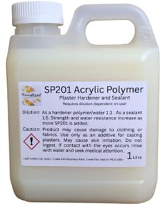 SP201 Acrylic Polymer - 1kg (1 Litre) - Casting Plaster Strengthener and Water Proofer