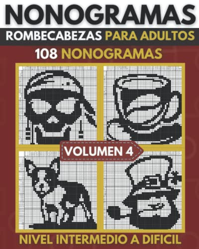 Nonogramas: Nonogramas Dificil, Libro de Rompecabezas Para Adultos, Griddlers, Hanjie ( Nonogramas en Español ) Volumen 04