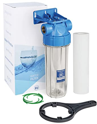 2.5 x 10 Clear Water Filter Housing, 1” Brass BSP Connection