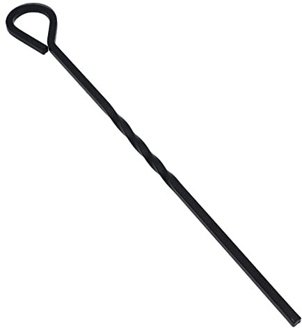 18 Loop Top Twisted Poker Fire Coal Wood Burner Black Steel Metal 450mm