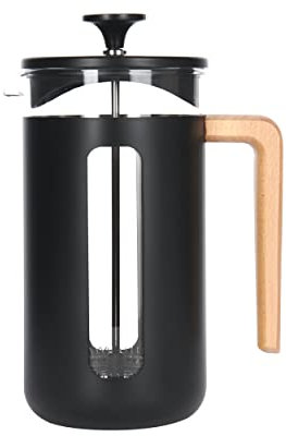 La Cafetière Pisa Stainless Steel Cafetière, Eight Cup, Black, Gift Boxed