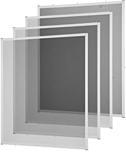empasa Insektenschutz Fliegengitter Fenster MASTER SLIM Set Alurahmen | Mückengitter als Selbstbausatz in 100 x 120 cm, verschiedene Sets und Farben, Farbe:weiß, Ausführung:4er Set