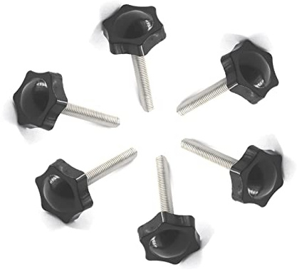 20 Stück Edelstahl M6 x 16 mm Gewinde Ersatz Stern Handknauf Anziehen Rändelschraube Hand Anziehen Knauf Schraube