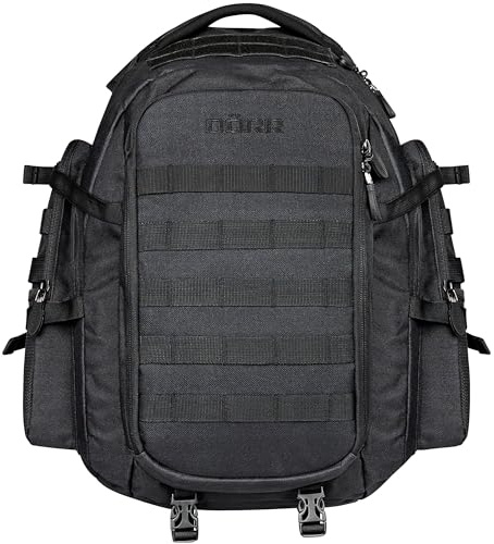 DÖRR Outdoor-Rucksack ProTac 25L Schwarz, taktischer Wanderrucksack | Abschließbarer MOLLE Trekking- Rucksack, Jagd, Schießsport, Bushcraft, Angeln, Camping, Jagdrucksack, Sportrucksack, Daypack