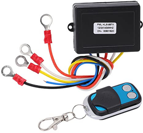 NDNCZDHC Kit Telecomando Verricello Wireless - Interruttore Telecomando Verricello Wireless Universale con Ricevitore 75ft/22,86m 434MHZ 12V 24V per Camion SUV ATV per Auto