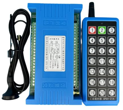 Imoumou 21 canales DC12 V 24 V receptor inalámbrico regulador de recepción función de retroalimentación bidireccional inalámbrico mando a distancia funciona simultáneamente grúa lineal accionamiento