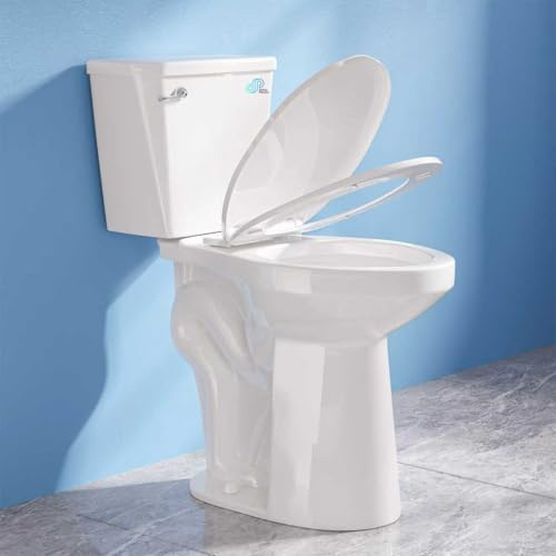 Simple Project 21 Inch High Toilet Elongated With Comfort Chair Seat, 1.28 Gpf Powerful Single Flush Extra Tall Toilet, 12 Inch Rough In Bathrooms Comfort Height Toilet for Seniors & Tall Person