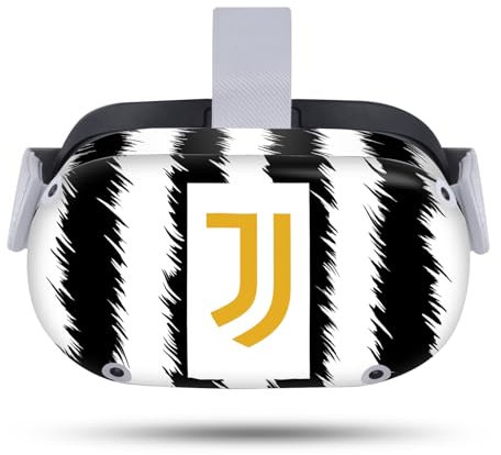Head Case Designs Offizielle Juventus Football Club Home 2023/24 Match Kit Vinyl Haut Aufkleber Abziehbild Abdeckung kompatibel mit Meta Quest 2