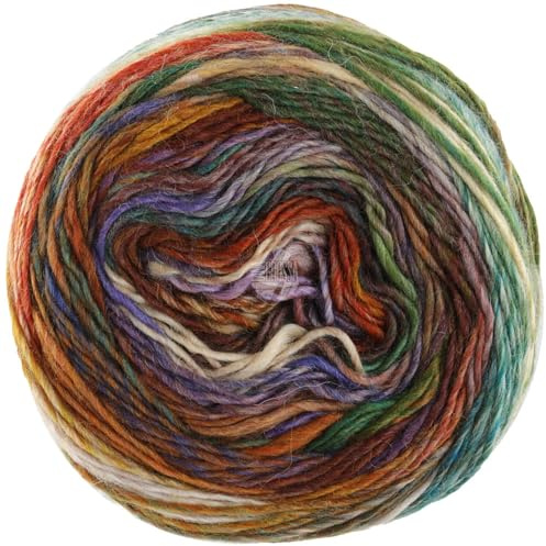 LANA GROSSA Colorissimo | Farbenfrohes Merino-Dochtgarn | Handstrickgarn aus 100% Schurwolle (Merino extrafein) | 100g Wolle zum Stricken & Häkeln | 300m Garn 207 FB 207